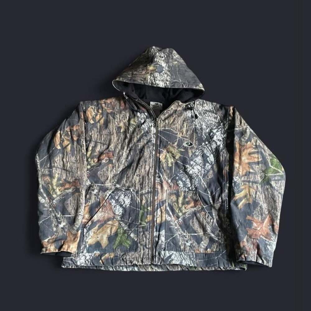 Mossy Oak Heavyweight Hunting Jacket Men’s XL Fleece Lined Full Zip Hood
